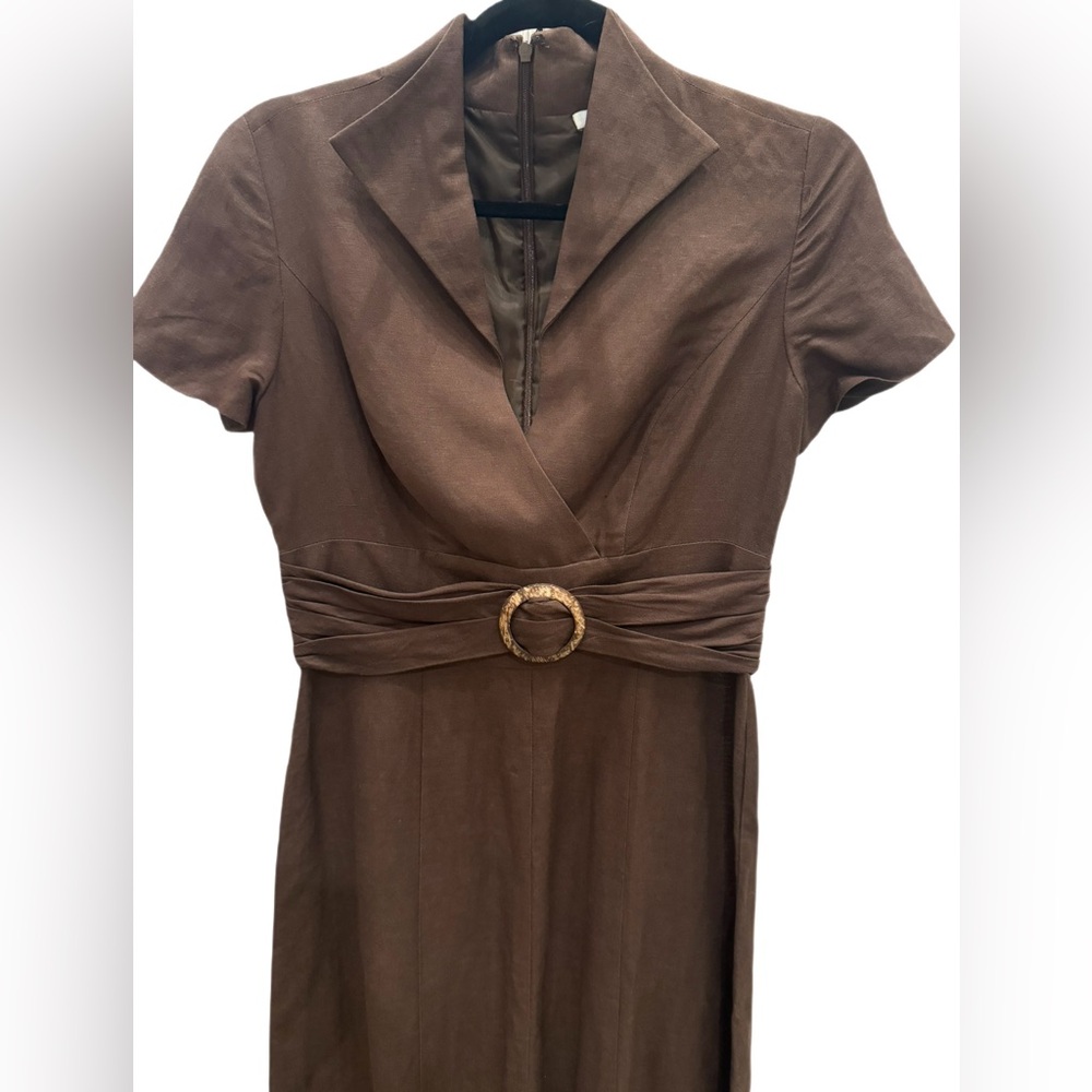 Brown Linen Dress